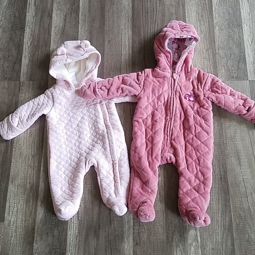 Carters & Laura Ashley Pink Winter Onsie Prams - Picture 2 of 13